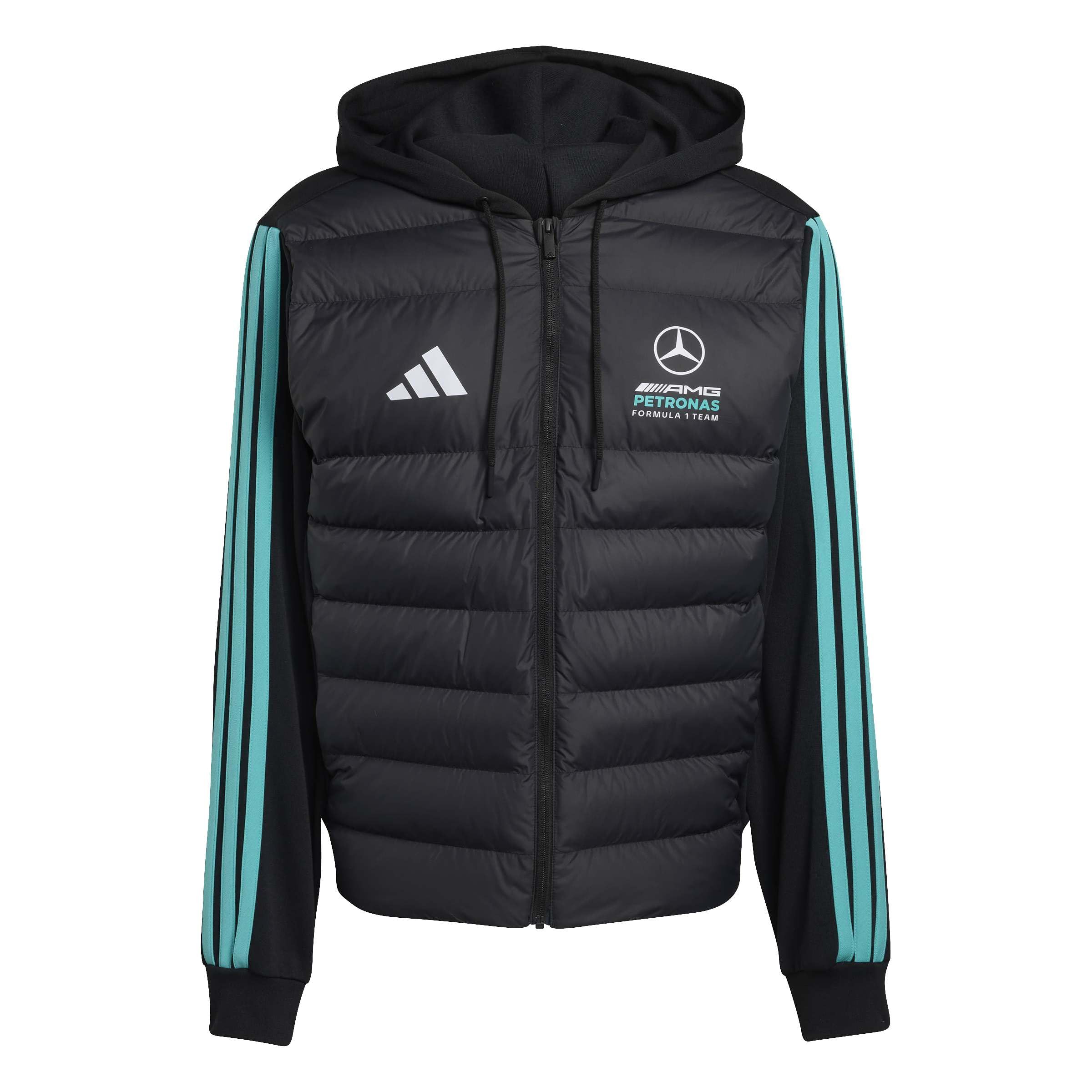 Adidas Men's Noir Mercedes Amg Puffer Jacket Petronas Formula One Team Dna