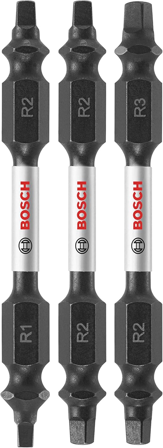 BOSCH ITDESQV2503 3-Piece 2-1/2 In. Impact Tough Double-Ended Screwdriving Bit Assorted Set