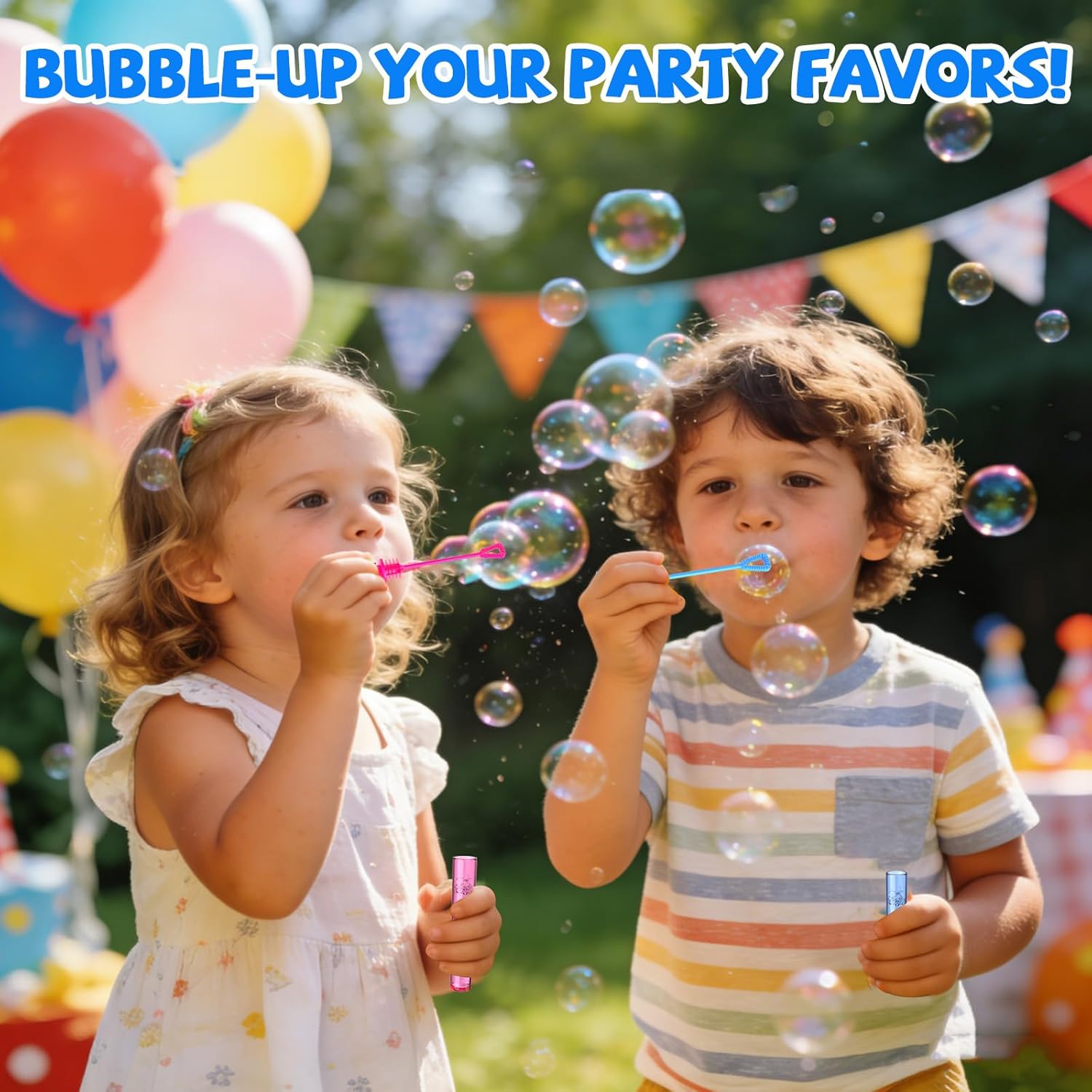EagleStone 32 Pcs Star Bubble Wands Bulk for Kids, 8 Color Mini Bubble Party Favors, Goodie Bag Stuffers, Classroom Prizes, Birthday Gifts, Easter Basket, Carnival, Summer Outdoor Toys for Toddlers