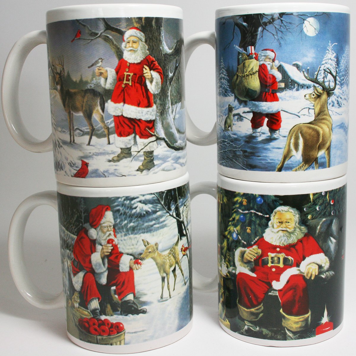 Annastore 36 x Weihnachtstassen Nostalgie aus Keramik | Glühweintassen - Weihnachtsbecher - Glühweinbecher