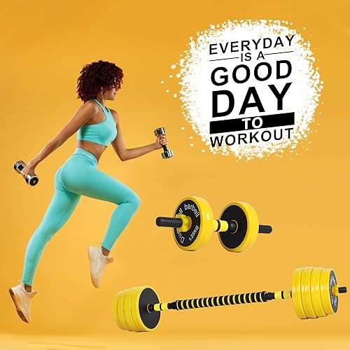 Miniatura 8 de CDCASA Adjustable Dumbbells, Free Weight Set, Dumbbell Barbell 2 in 1, Easy Assembly and Save Space, Home Gym Equipment for Men and Women44556688