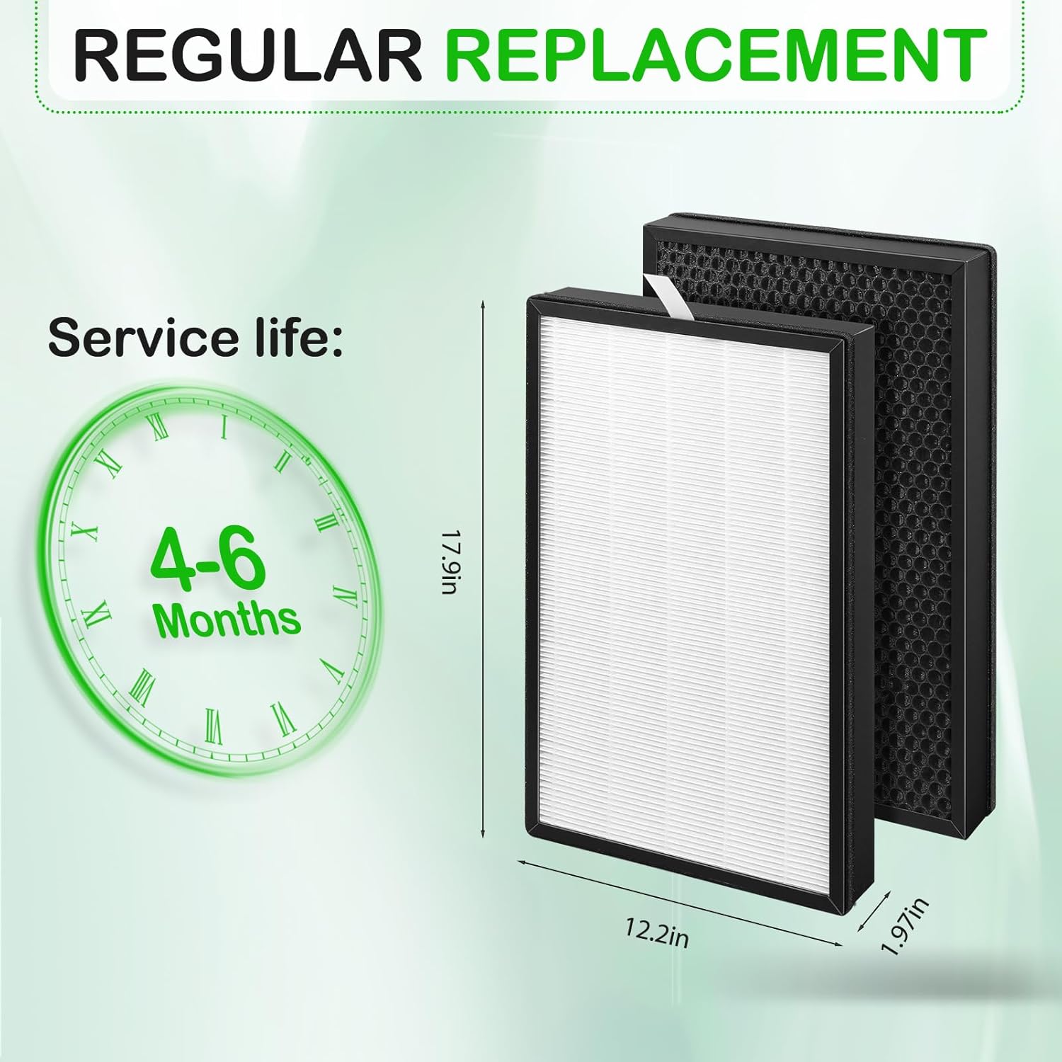 2 Pack P500 Replacement Filter Compatible with Boneco Air Purifier P500 Filter- Models: A501, A502, A503, Composite Activated Carbon Filter Upgrade - Image 5