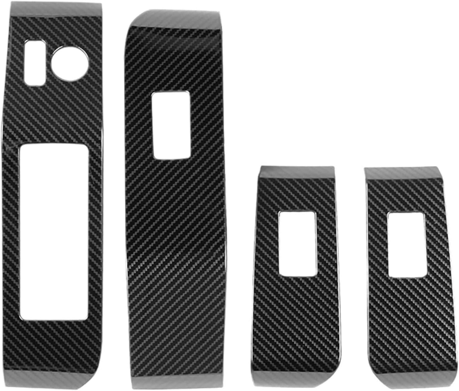 Stainless Car Window Glass Lift Switch Panel Armrest Decoration Trim Cover Compatible With Toyota Highlander XU70 2020-2023 Hybrid(Carbon fiber Look)
