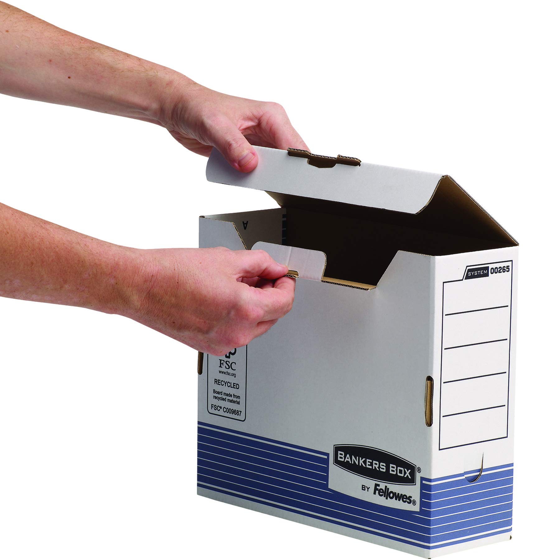 Bankers Box Pudełko archiwalne w formacie A4+, szerokość grzbietu 200 mm, seria systemowa, z szybką konstrukcją FastFold, w 100% z kartonu pochodzącego z recyklingu, opakowanie zawiera 10 sztuk