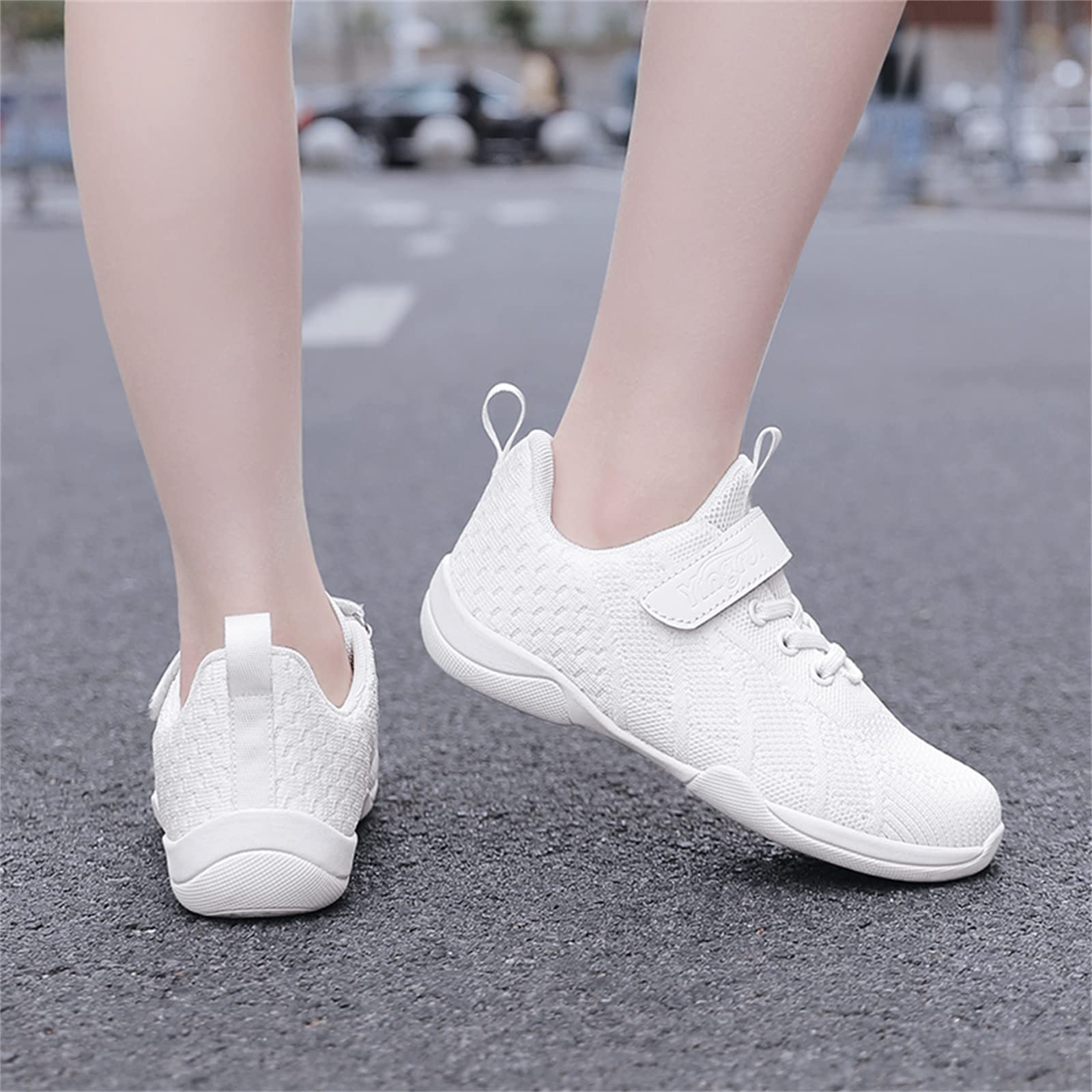 Tanzschuhe Für Mädchen Mesh Volle Sohle Gymnastik Cheerleading-Schuhe Hakenschlaufe Weicher Boden rutschfest
