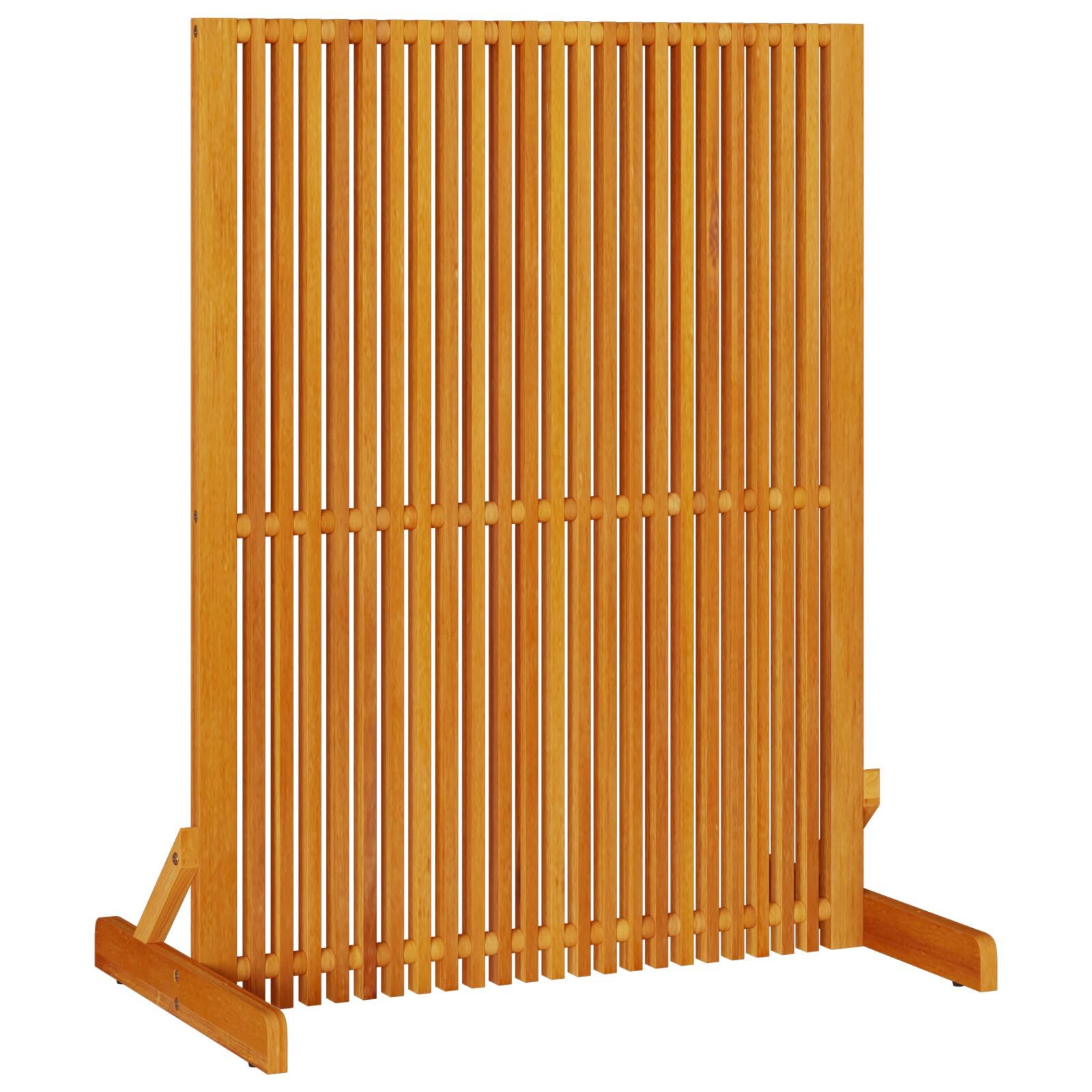 vidaXL Écran de confidentialité Marron 79,5 x 50 x 110 cm, Paravent Moderne, rectangulaire, en Acacia Robuste, pour Jardin ou Salon, séparation Amusante et décorative