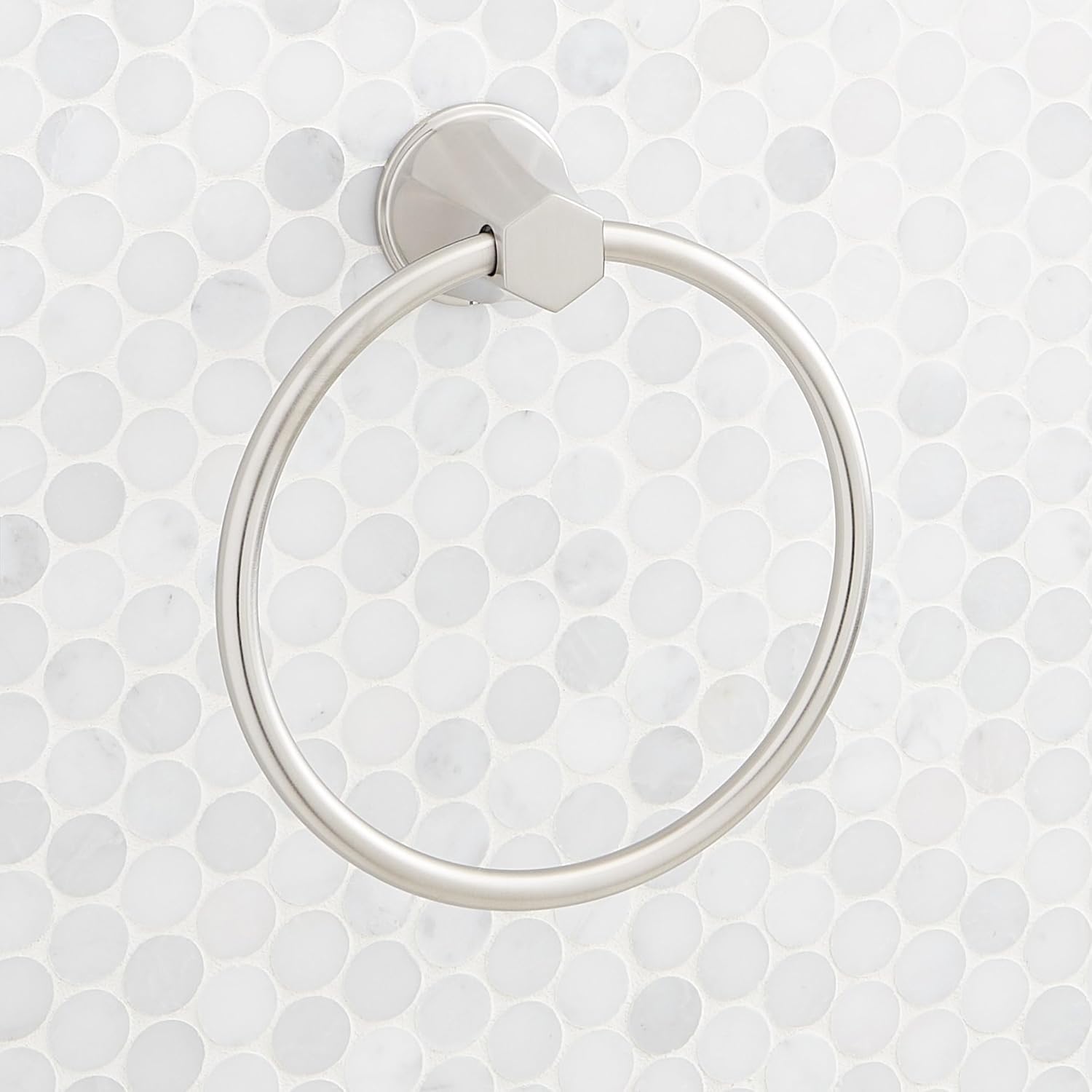 Signature Hardware 955087 Elita 6-5/16" Wall-Mounted Towel Ring - Chrome