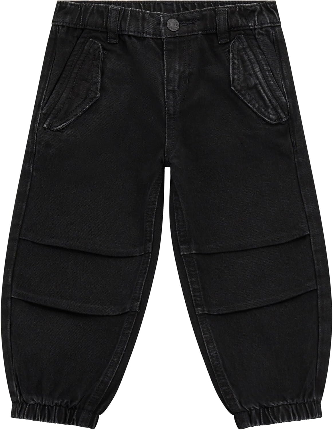 GUESS Boys' Black Denim Parachute Fit Pant