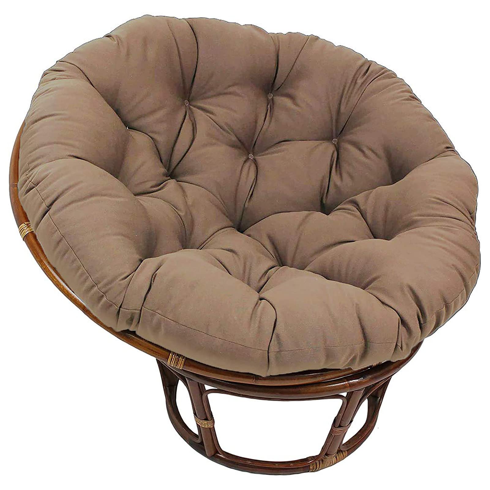 Papasan Ronde Stoelkussens, Papasan Kussen Rond Zitkussen, Papasan Kussenhoes Schommel Mand Kussen, Waterdicht stoelkussen voor in de tuin,Coffee color,100x100cm