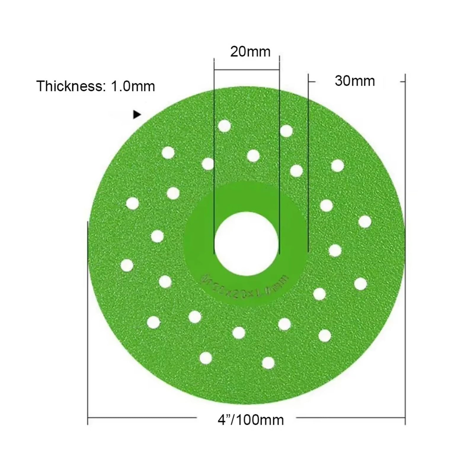 Disco de Corte for Azulejos superfino 1 a 20 Piezas, Hoja Sierra Diamante 4 Pulgadas for mármol, Porcelana, cerámica, Vidrio, Granito, Jade, Disco muela abrasiva(100x20mm(5pcs))