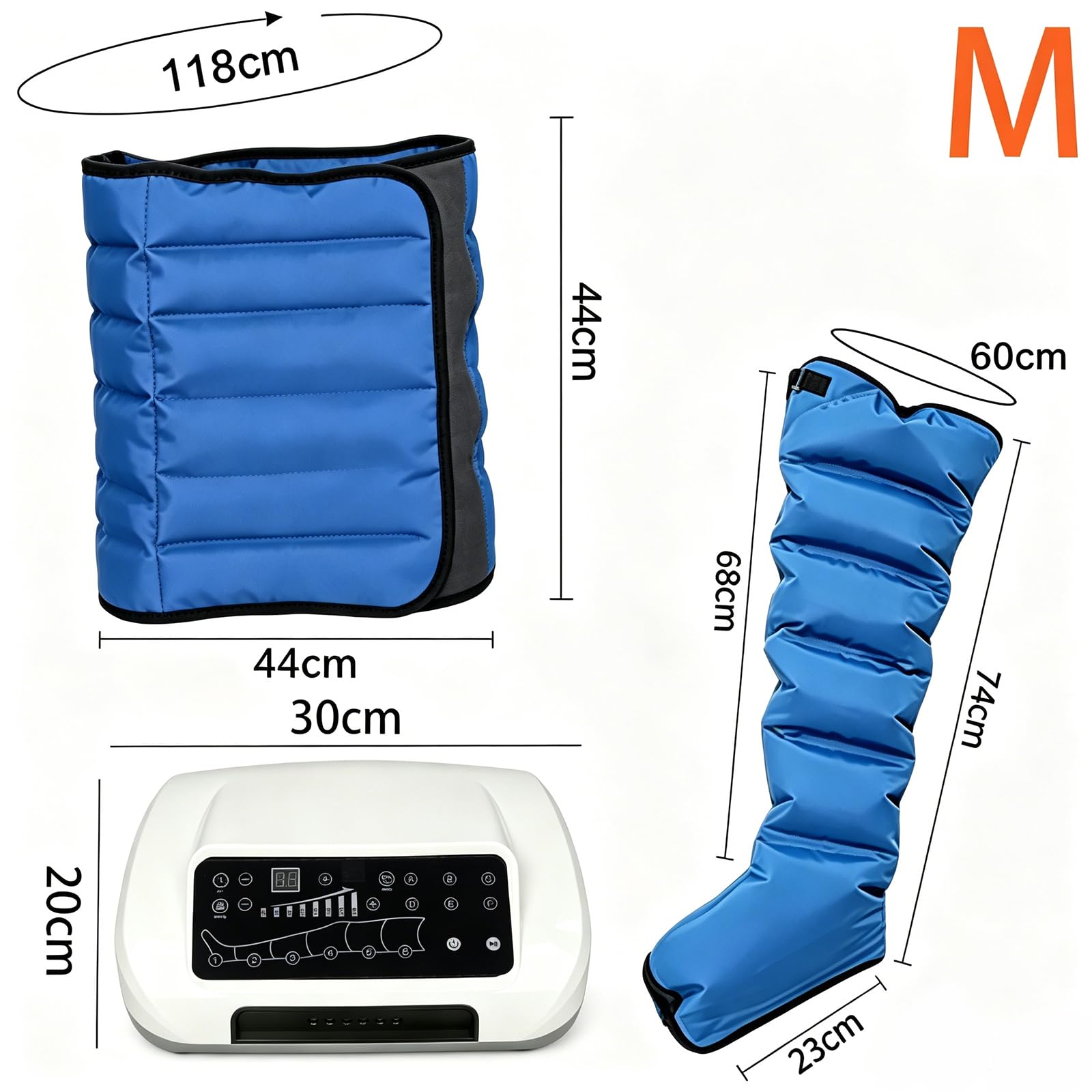 Masajeador de Compresión para Piernas con Drenaje Linfático | Compresión Ajustable para Muslos, Pantorrillas y Pies, Ideal para Deportistas, Mayores y Trabajadores Activos