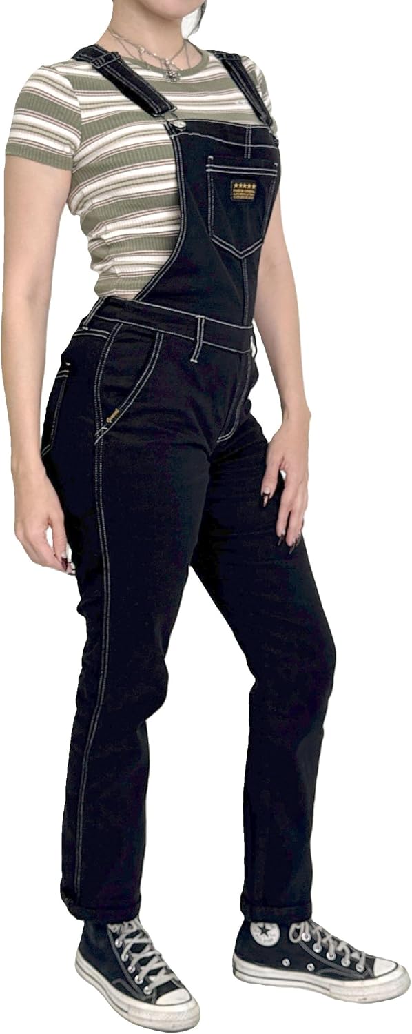 FIVESTAR GENERAL Women’s Juniors Five-Pocket Skinny Fit Stretch Bib Overall