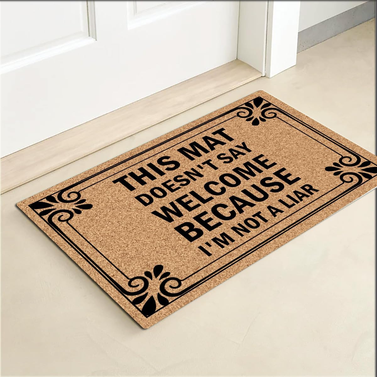 Because I'm Not a Liar Funny Doormat for Entrance Way with Non Slip Backing Indoor/Outdoor Welcome Mats Home and Office Decorative Rug 23.6 in(W) X 15.7 in(L)
