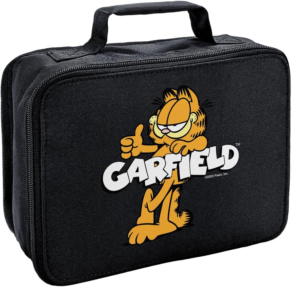 LOGOVISION Garfield With Logo Insulated Soft Sided Lunch Box - Reusable Lunch Bag For School Office Work, BPA Free