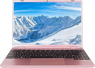 Laptop de 14 Polegadas 8 GB DDR4, para Windows 11 Laptop, para Intel Celeron J4105 até 2,5 GHz 1920 X 1200 HD IPS Business Laptop Computer Dual Band WiFi BT4.2 Rose Gold (8 GB + 1 TB plugue americano)