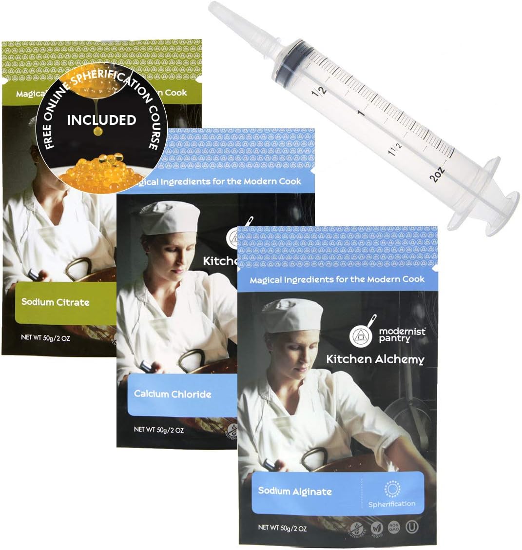 Spherification Kit [Molecular Gastronomy] ⊘ Non-GMO Vegan OU Kosher Certified Ingredients