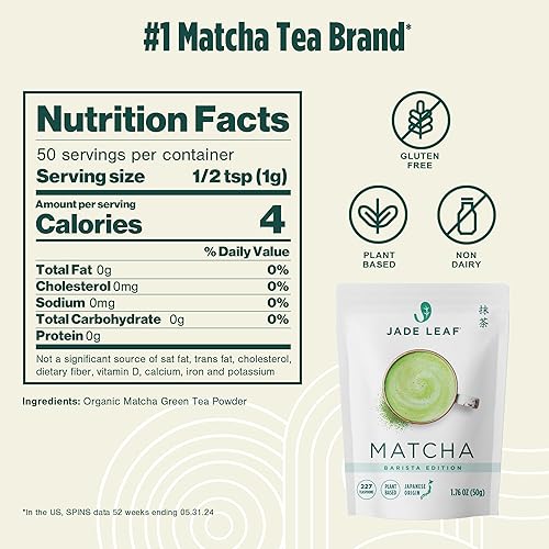 Miniatura 2 de Jade Leaf Matcha Polvo de té verde matcha de grado ceremonial – Edición barista para té y café con leche de calidad – Auténtico origen japonés