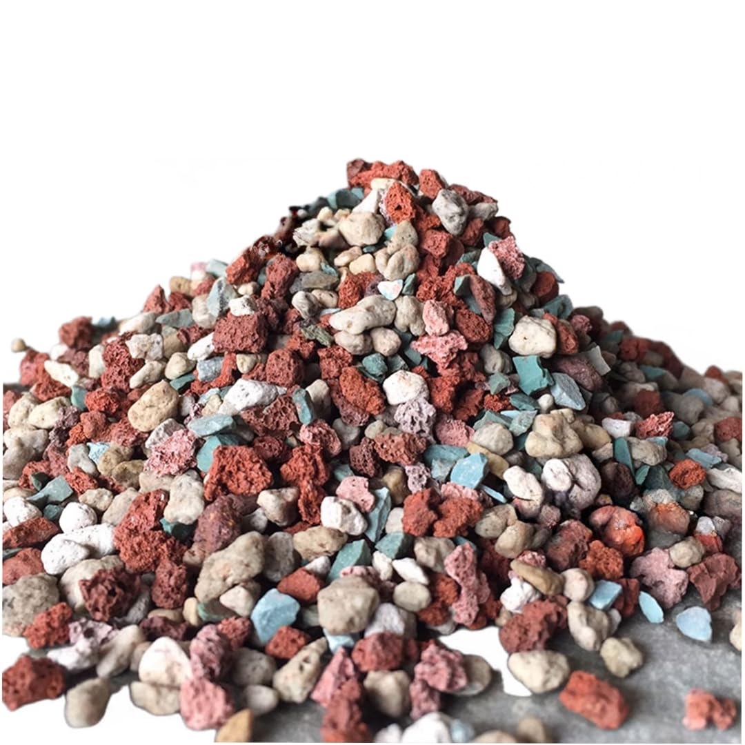 Horticultural grit, Garden stones, Mixture of maifan, zeolite stone, red and black lava stone, pumice stone for Bonsai, Cactus, Succulent and aquatic plants. Size 5-8mm weight 1.6lb
