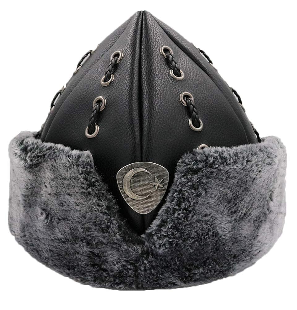Ottoman Bork Ertugrul Suede Leather Hat with Band 2018B main image 1