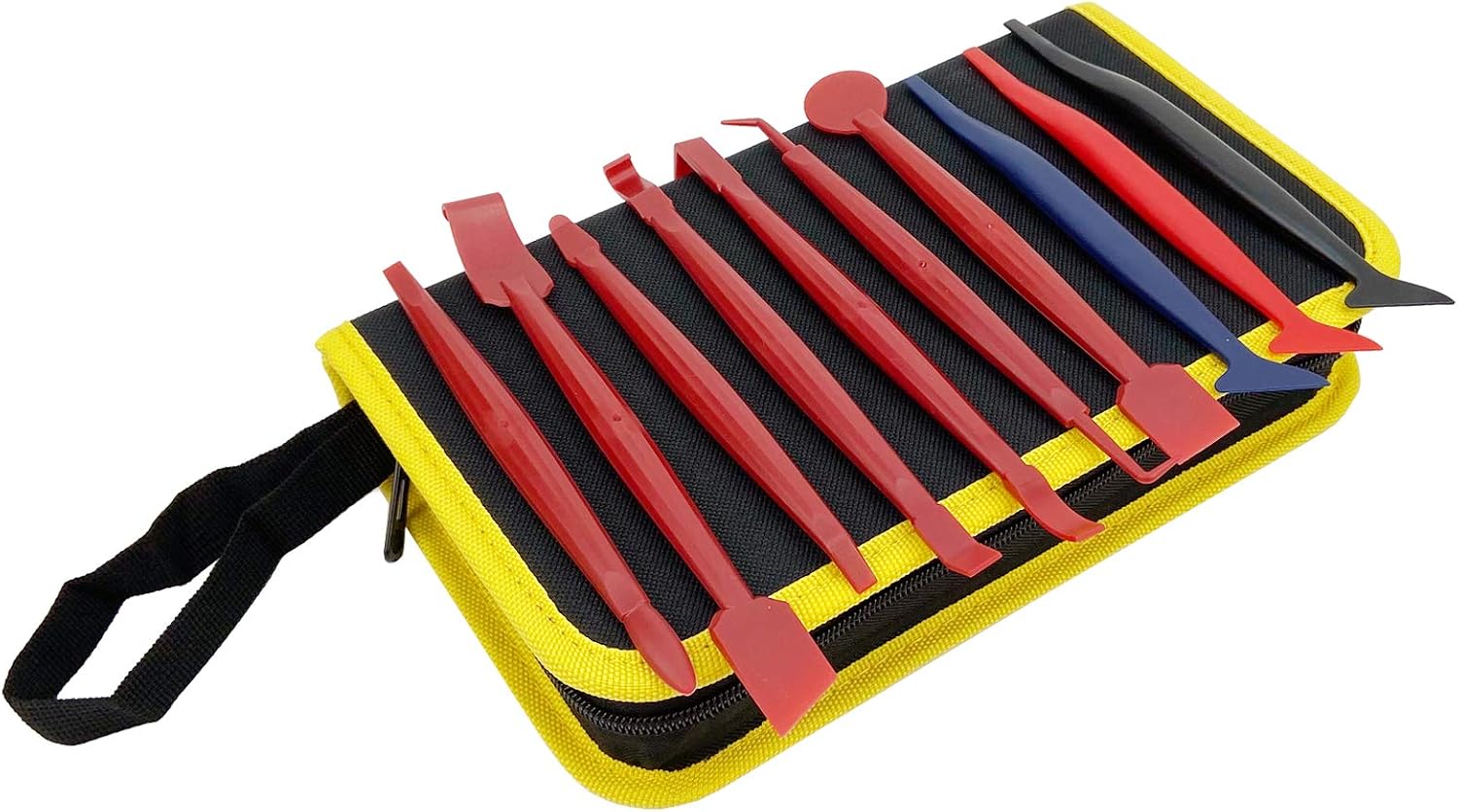 CARTINTS Vinyl Wrap Edge Corners Tools Set for Details Processing, with 10'' x 6'' Canvas Tool Pouch, Ideal for Car Vinyl Wrap, Window Film Tint, Set of 11