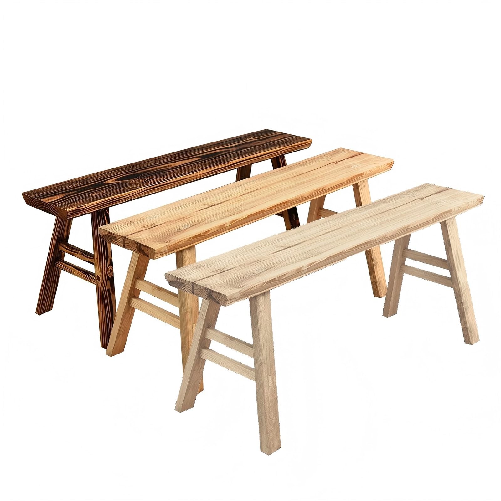 Banco recibidor estrecho de madera para decorar pasillos y el pie de la cama
