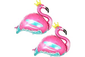 Festive Flamingo Party Supplies: 2 Mammoth 40" Pink Foil Balloons
