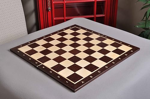 Miniatura 2 de The House of Staunton Tablero de ajedrez de madera plegable de palisandro y arce africano - 2.25" con notación