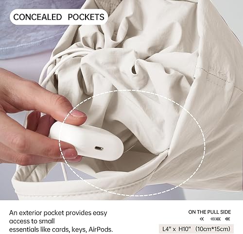 Miniatura 6 de Bolso cruzado pequeño para mujer, bolso de hombro de nailon de 5 litros, bolsa de viaje con múltiples bolsillos, correa ajustable, para trabajo,