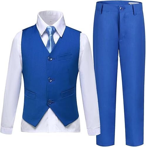 Laimi Duo Boys' Suits Royal Blue Suit for Toddler Boys Slim Fit Wedding Suit Fir