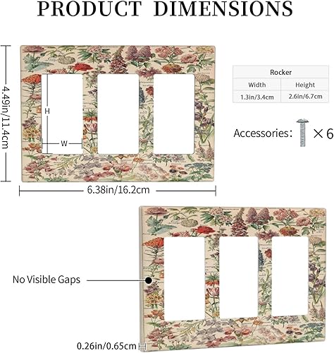 Vista 1097 de Cubiertas decorativas de salida de estrella de mar playera, tablero de madera azul de concha de mar de 1 banda, decoración individual GFCI, placa