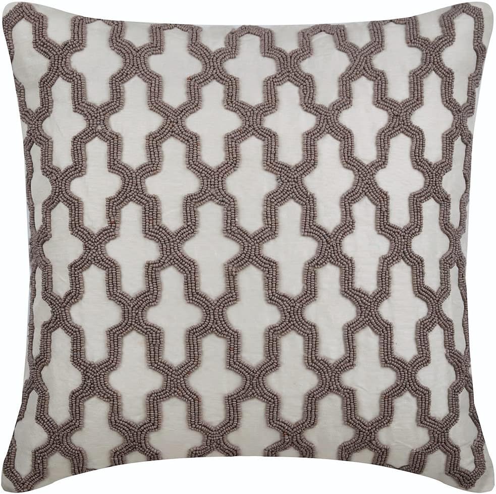 The HomeCentric Trellis Throw Pillow Cover Accent Couch Sofa Bed Pillow Case 24x24