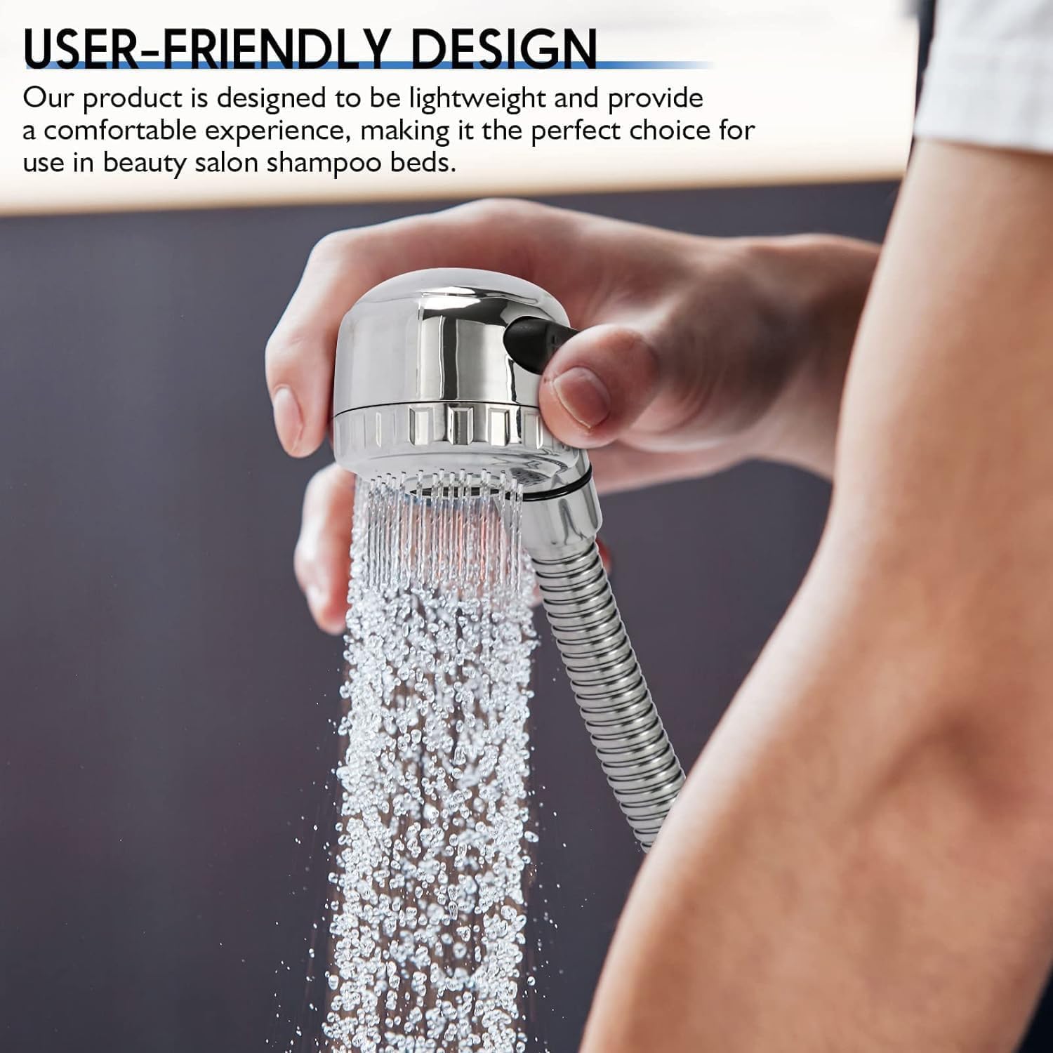YUYTE Shampoo Bowl Faucet with 70cm Flexible Water Hose Faucet Sprayer,1/2’’ Nut Shampoo Bowl Hose Sprayer Kit Hair Salon Tool for Shampoo Bed Bowl or Backwash Unit