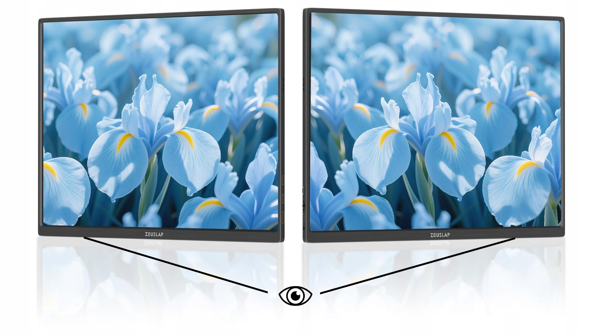 ZEUSLAP Z14 Lite Pro Monitor Przenośny Dotykowy 14" 1920x1080 IPS LCD 16:10 HDR USB-C Mini HDMI Dodatkowy Ekran do Laptopa Smartfona Konsoli Pracy Rozrywki VESA 75x75 Głośniki