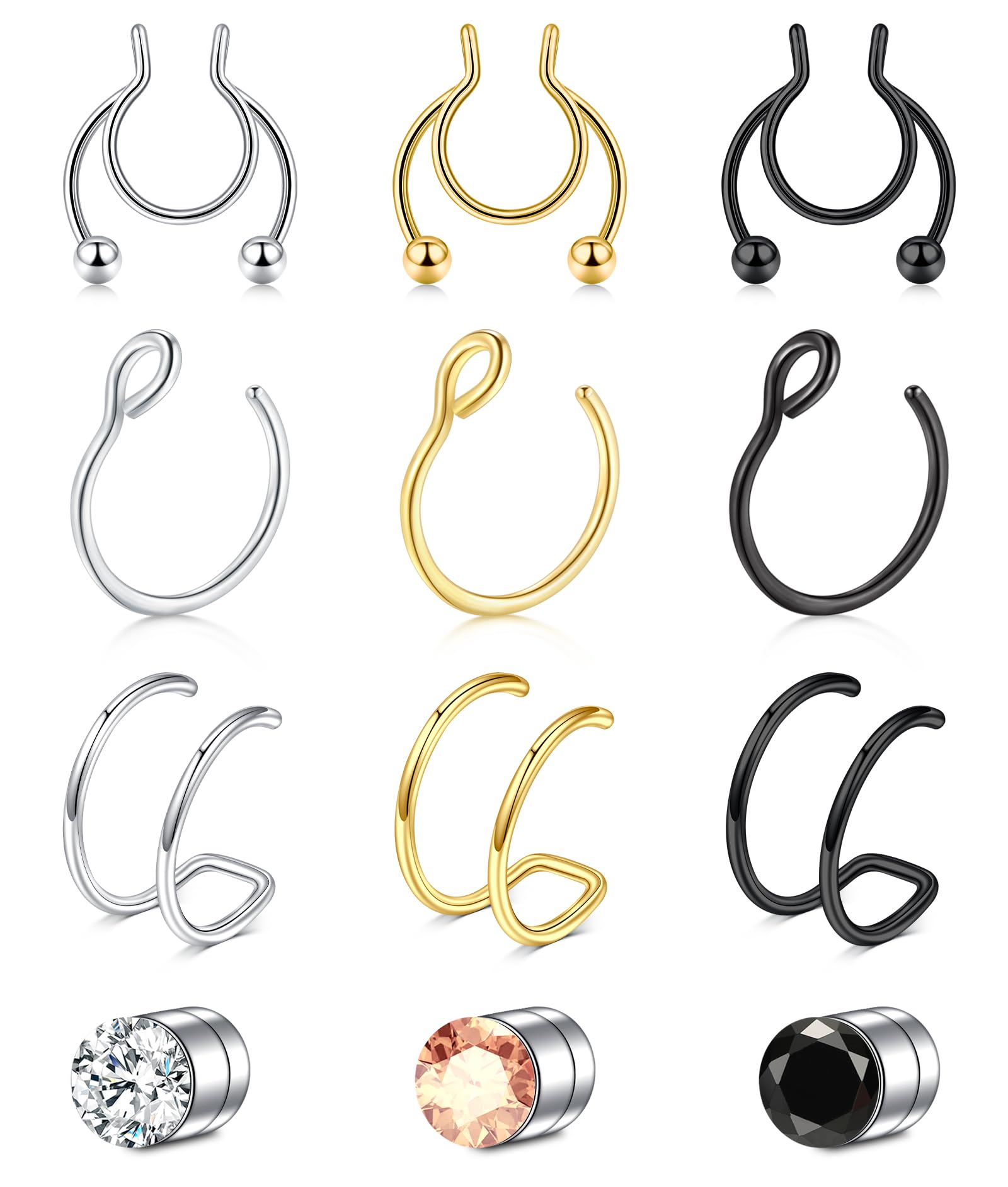 See full amazon price history chart for D.Bella Fake Septum Fake Nose Ring Hoop 20G Faux Nose Piercing Hoop Clip on Nose Rings Non Piercing Fake Nose Septum Lip Ear Ring Faux Body Piercing Jewelry for Women Men, Metal, stainless-steel D.Bella Fake Septum Fake Nose Ring Hoop 20G Faux Nose Piercing Hoop Clip on Nose Rings Non Piercing Fake Nose Septum Lip Ear Ring Faux Body Piercing Jewelry for Women Men, Metal, stainless-steel (B0CJM5QBWX) Amazon Price History, Amazon Price Tracker