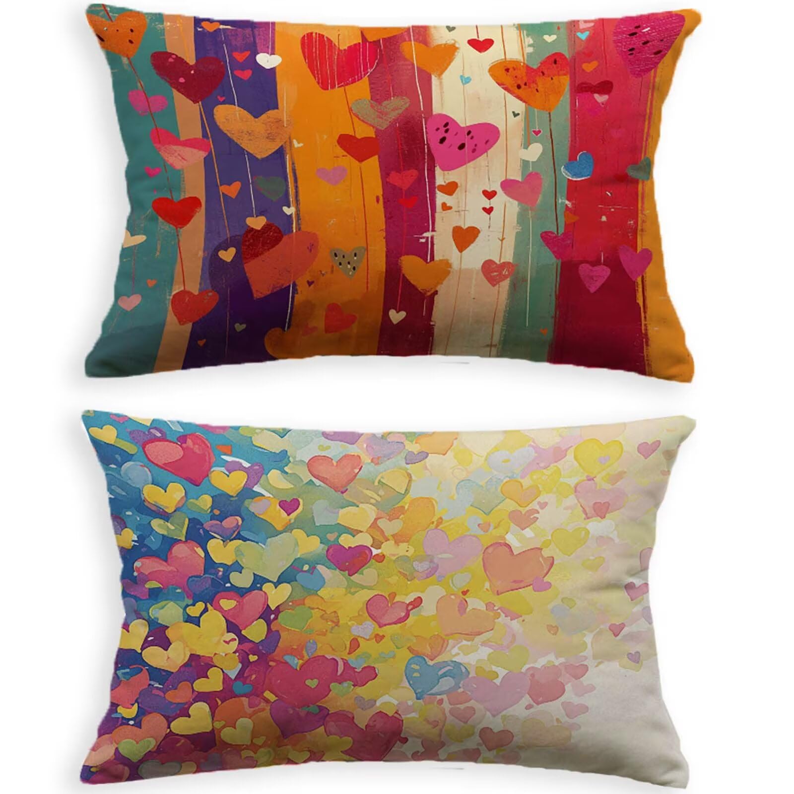 Coussin amour 40x70cm taie d'oreiller en velours pour décor d'automne et canapé de salon