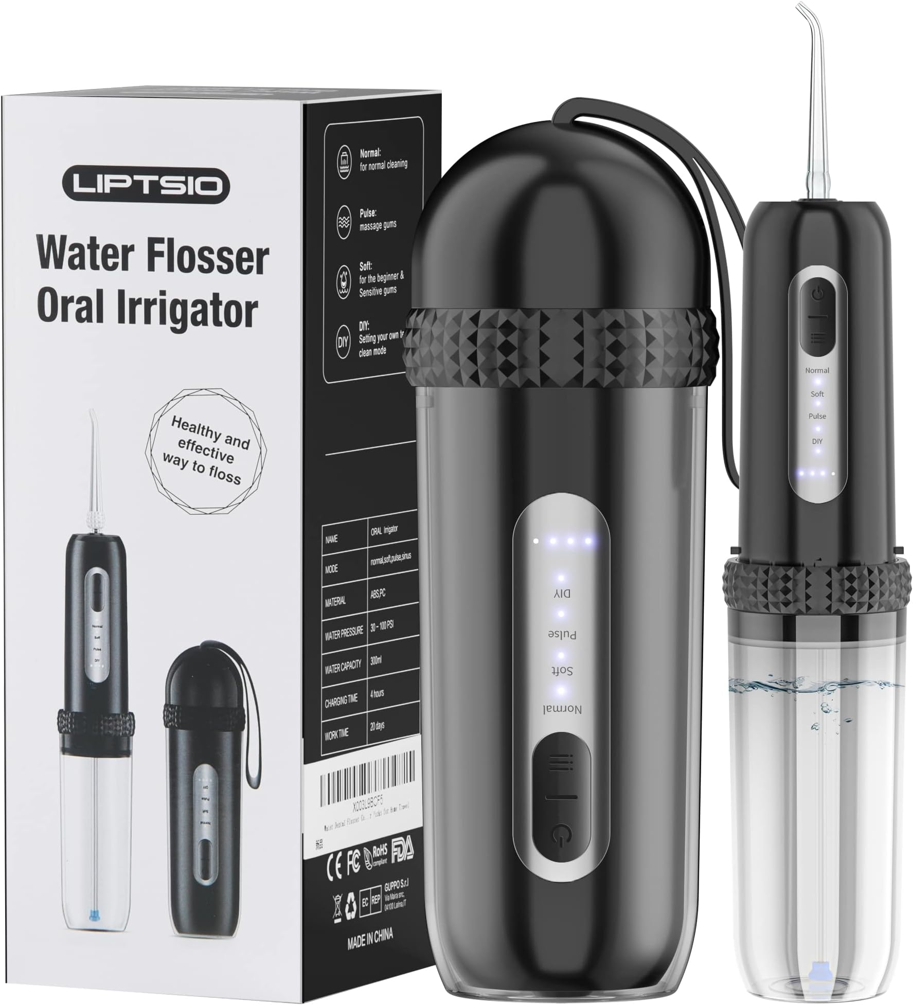 Small Portable Oral Irrigator 230ml Collapsible Dental Water Flosser USB Charge Irrigator Dental Water Floss Tip Teeth Cleaner 0ral irrigator