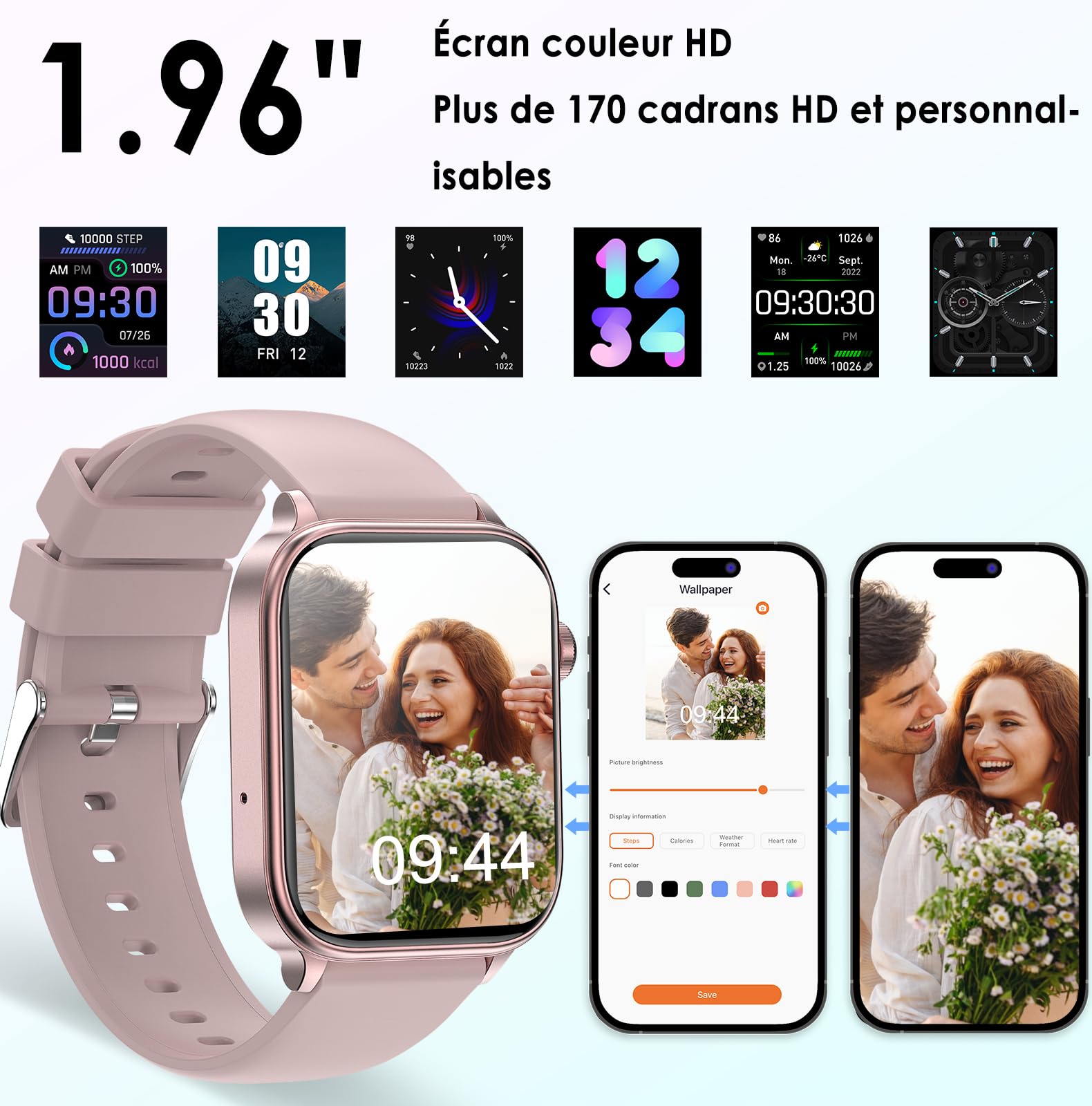 Marsyu Montre Connectée Santé avec ECG/HRV/Pression Artérielle/Sommeil/SOS