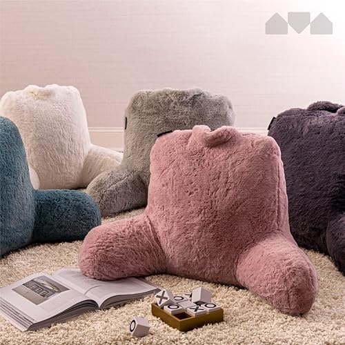 Miniatura 5 de Milliard Almohada de lectura, almohada de asiento para cama, almohada de respaldo y respaldo, con piel sintética, funda extraíble, 8 x 15 pulgadas,