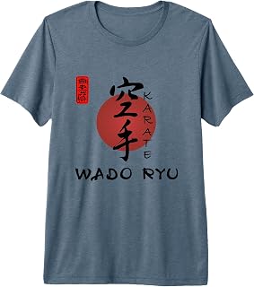 Wado Ryu Karate Uniform/Wado Ryu Uniform Calligraphy Kanji Premium Tri-Blend T-Shirt