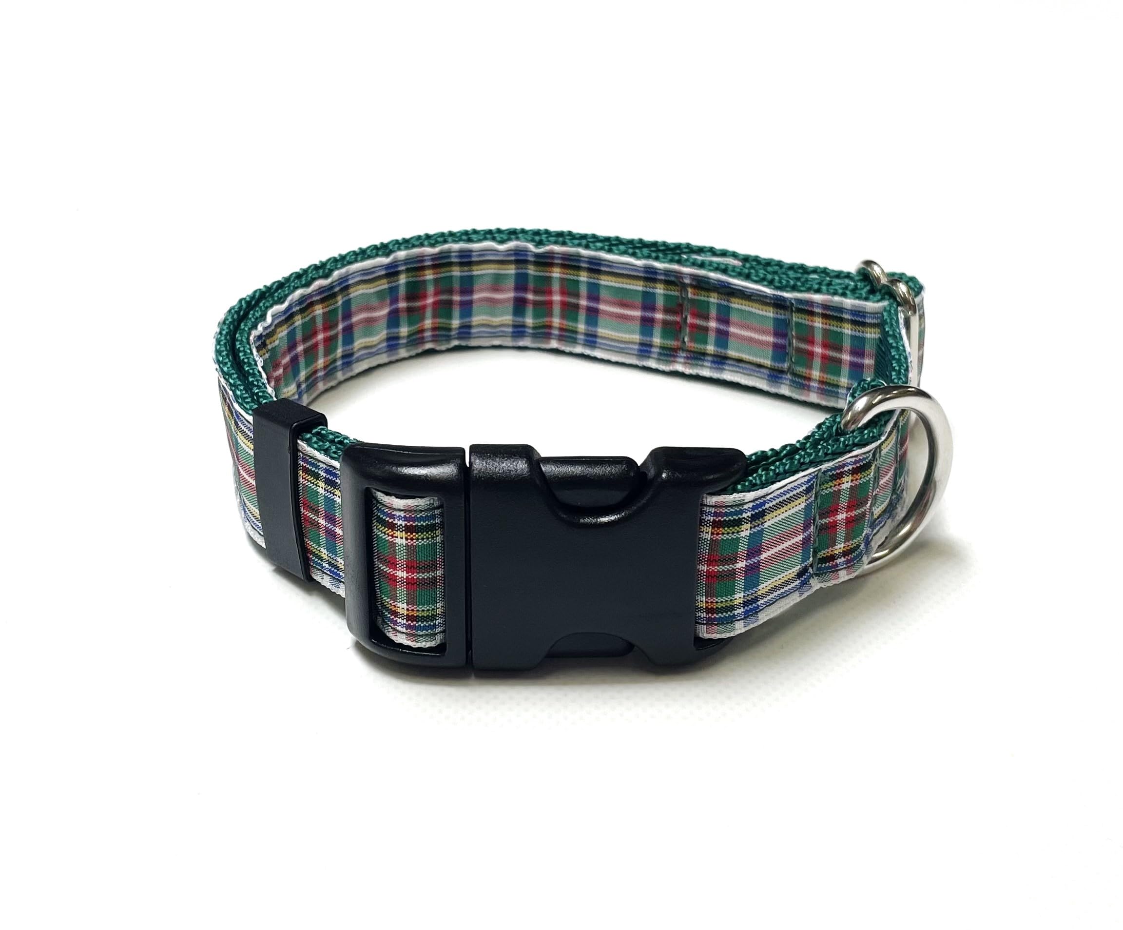 Tartan Dog Collar 25mm Wide Adjustable Comfortable Collar Small Medium Large All Dog Breeds (Small (10" - 16"), 1. Dress Stewart)