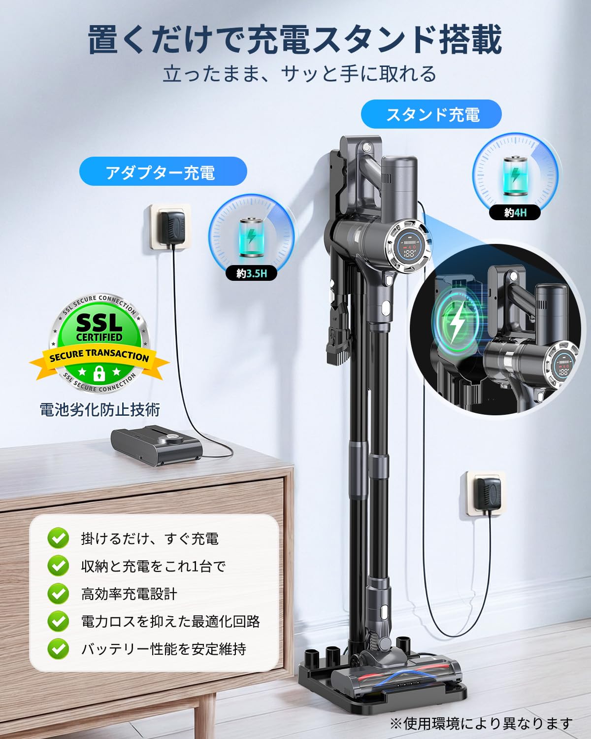 Amazon | コードレス掃除機 【2027先行バージョン 1600KPa超強力吸引 