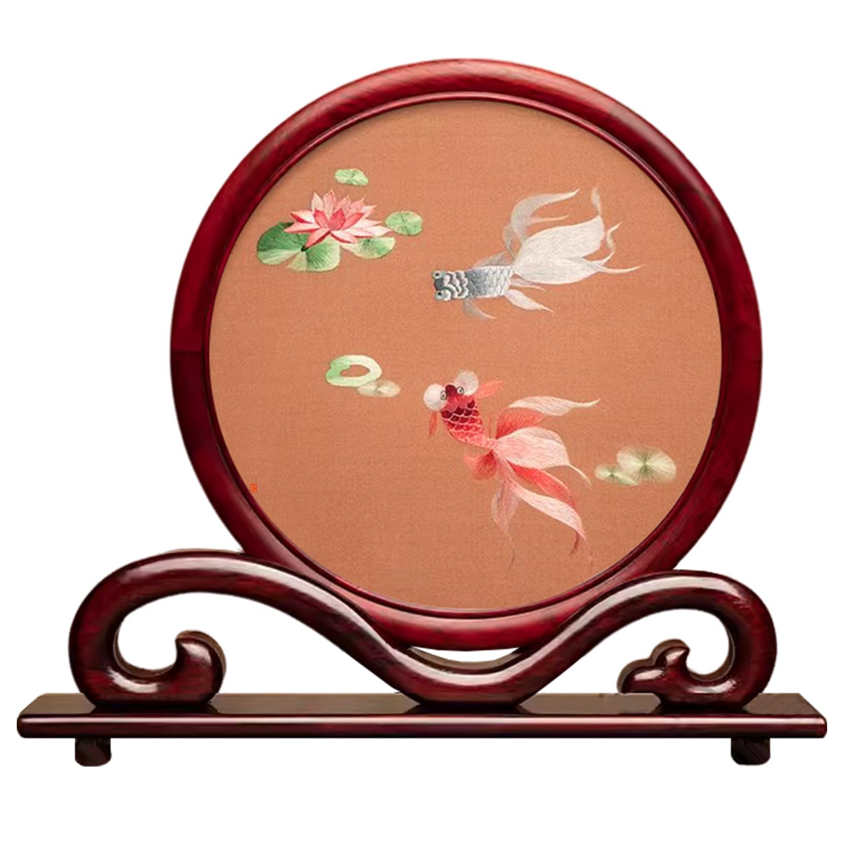 Soie 213 brodé double face motif de peinture chinoise artisanat de luxe