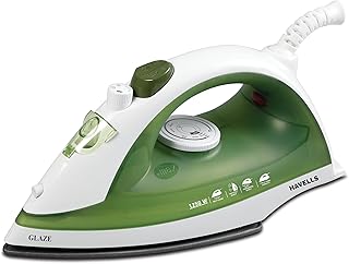 Havells Glaze 1250 Watts Steam Iron with Self Cleaning Function|Vertical & Horizontal Ironing|170 ml Tank for Longer Ironing|High Steaming Rate Upto 12 gm/min|2 Years Door Step Warranty by Havells