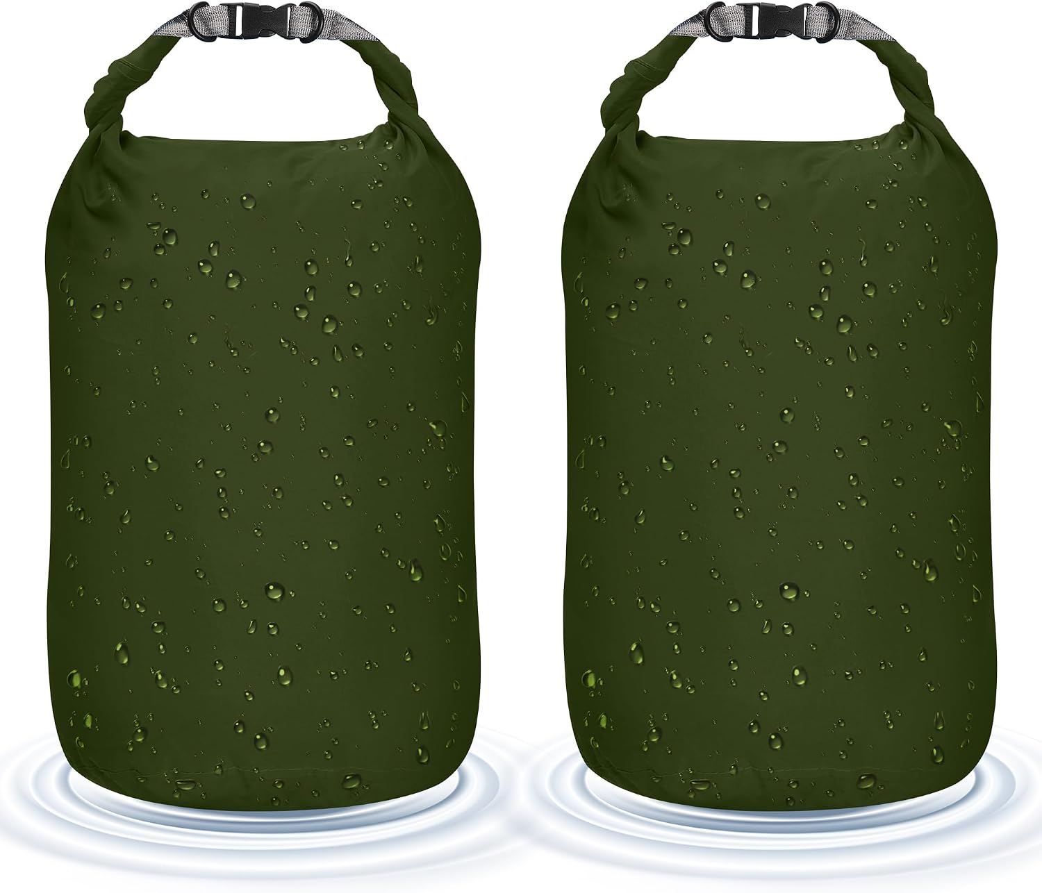 Desoto Waterproof Dry Bag 2 packs, 2L/5L/10L/20L/40L/70L Dry Sack Lightweight Portable, Dry Storage Bag to Keep Gear Dry Clean for Kayaking, Gym, Hiking, Swimming, Camping