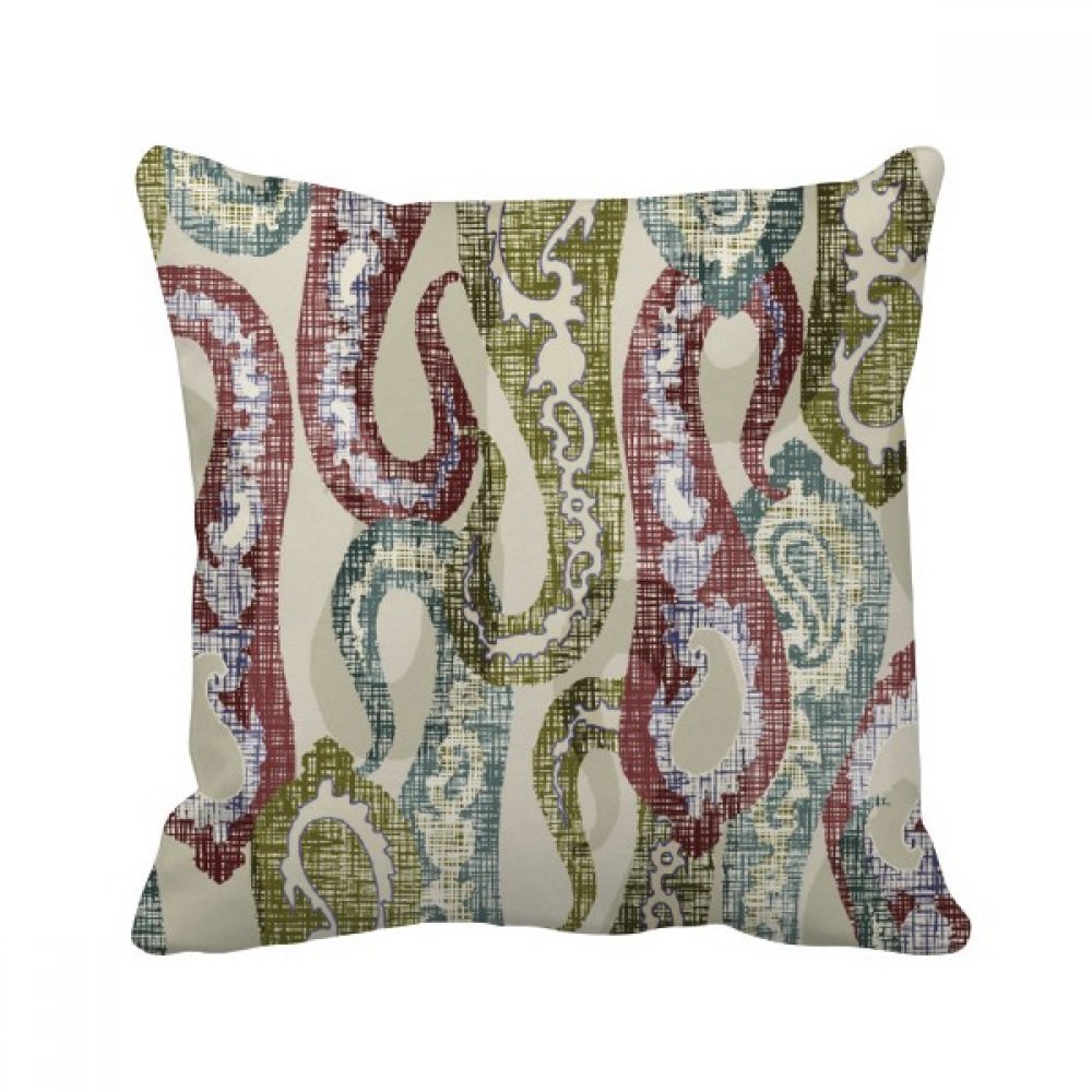 Coussin carré lotus et poisson DIYthinker pour la décoration du canapé de salon de 40 x 40 cm