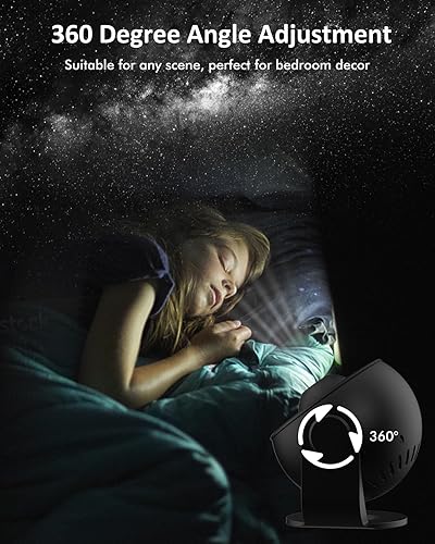 Miniatura 6 de Proyector de galaxia, proyector de estrellas planetario 13 en 1 con sistema solar y constelación, lámpara giratoria de 360, proyector de luz