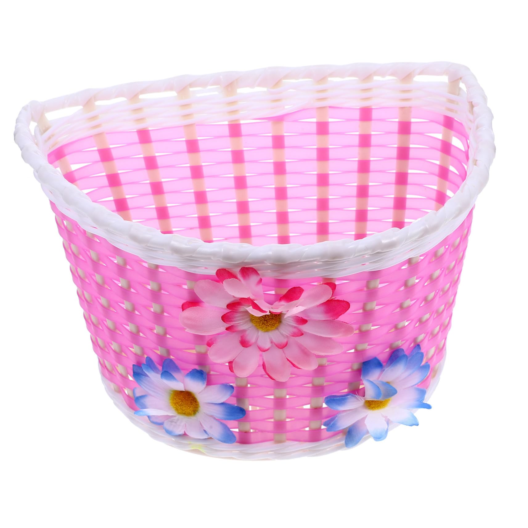 Toddmomy Children's Car Basket Flowers Bicicleta Para Adultos Handmade Bike Storage Basket Basket Scooter Boys Blue Suit Man Front Mens Woven Small Plastic Belt