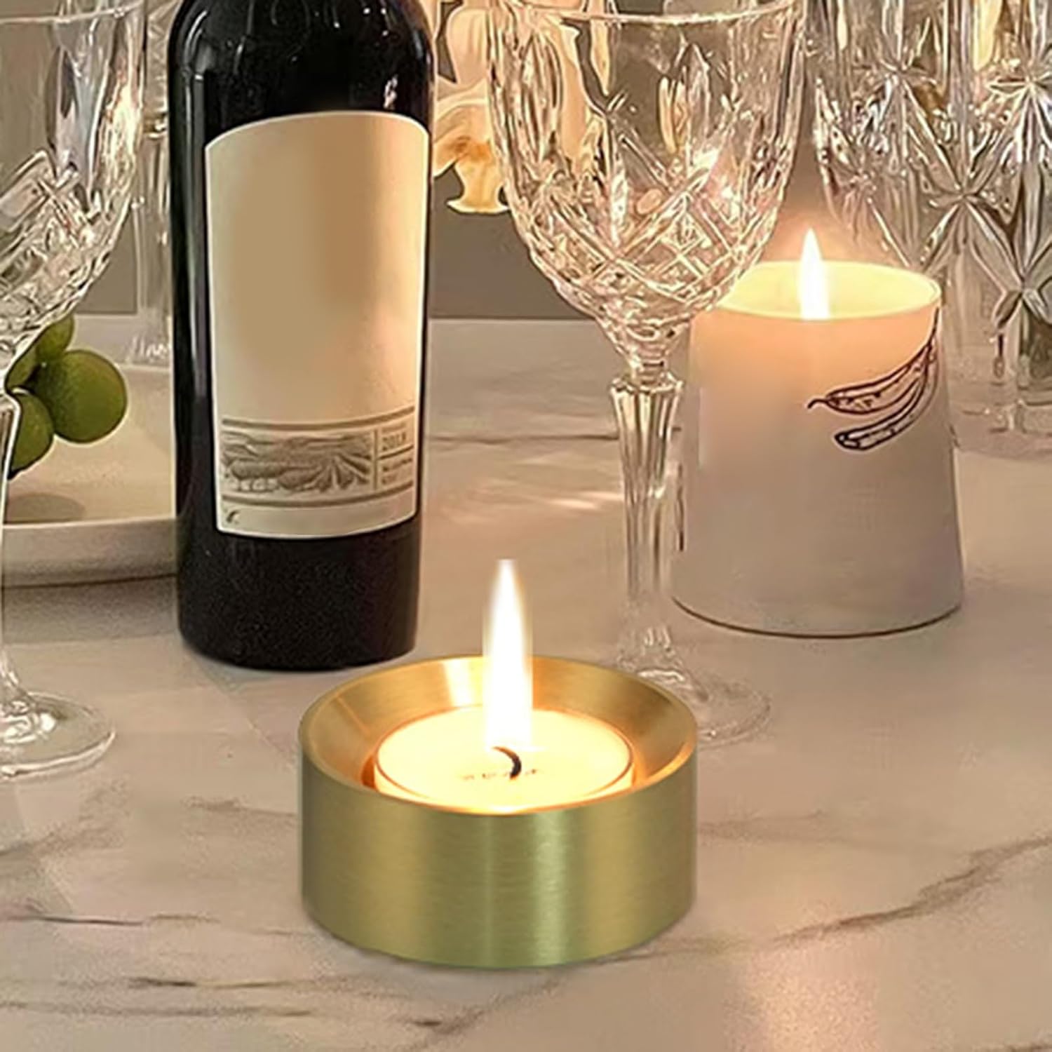 キャンドルスティックホルダー 真鍮 ヴィンテージ ゴールデンホルダー ホームデコレーション 燭台 部屋 メタルスタンド