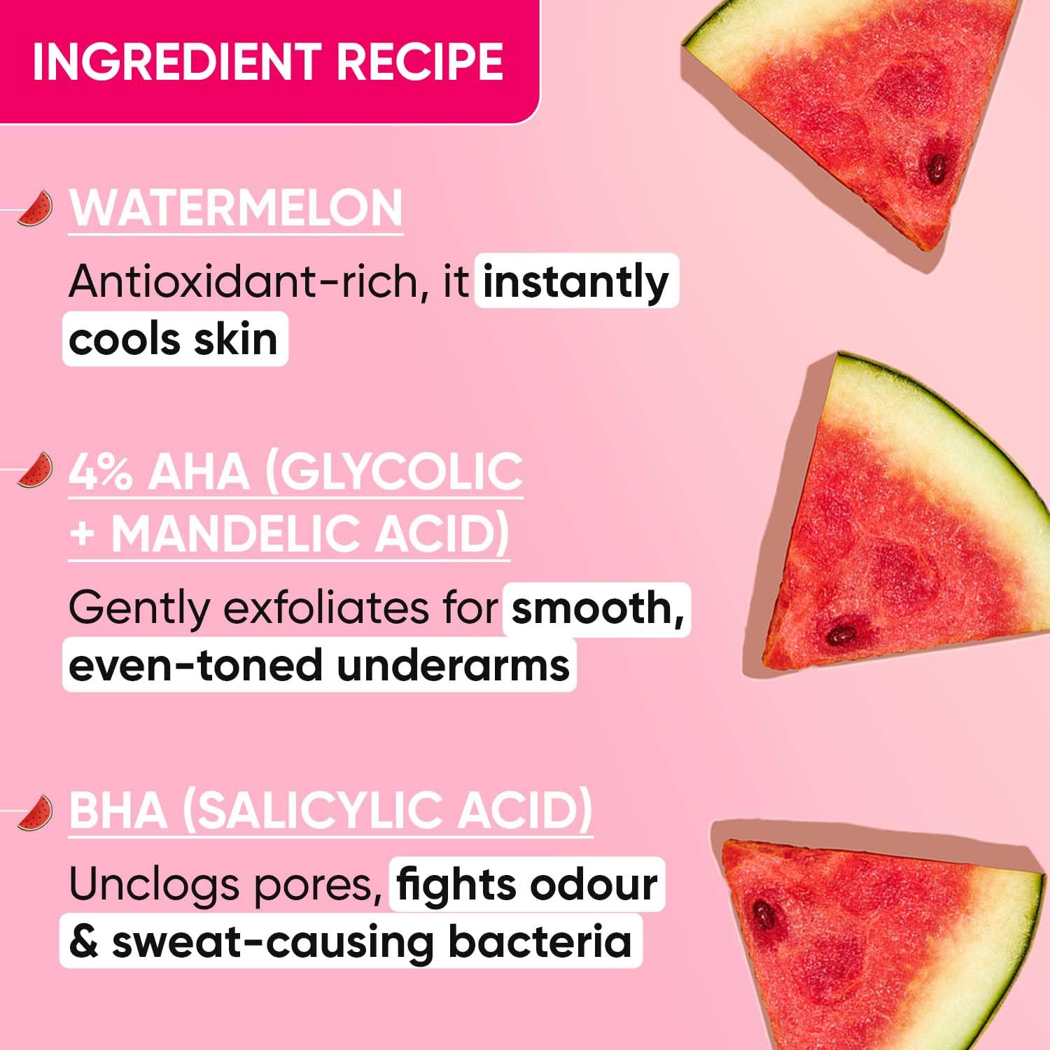 Dot & Key Watermelon Cooling Underarm Roll On | Odour & Sweat Controls | 4% AHA + BHA | Fresh Aqua Fragrance | Gently Exfoliates & Smooths Skin | For Men & Women | 50ml 4 71aTMvYbCTL. SL1500