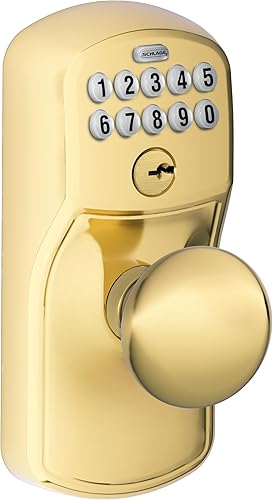 Miniatura 12 de SCHLAGE FE595 CAM 619 GEO Camelot, cerradura de entrada de teclado con Flex-Lock y perillas de estilo georgiano, níquel satinado